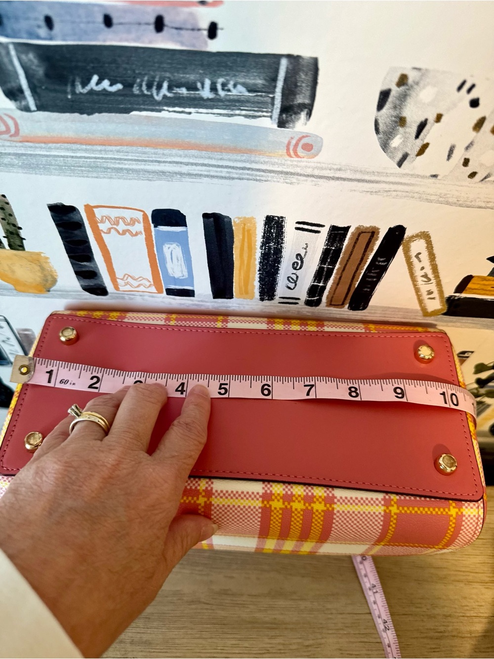 Coach Garden Plaid Rowan Top Handle Satchel/Crossbody in TAffy LIMITED EDITION - Picture 13 of 16